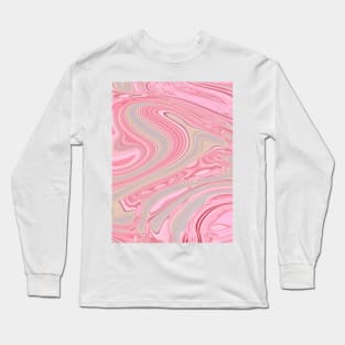 Preppy girly elegant  pink cherry blossom pink swirls Long Sleeve T-Shirt